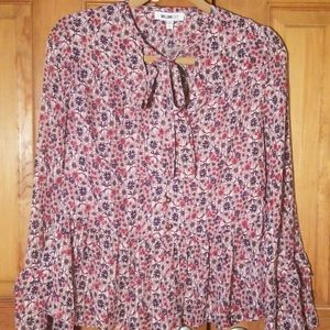 NWT William Rast floral blouse Size M